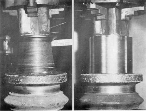 Eje antes y después de la reconstrucción
